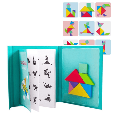 Magnetix BrainBlocks | Estimula el Pensamiento - Tangram Magnético de Madera